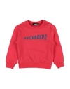 Dsquared2 Toddler Boy Sweatshirt Red Size 3 Cotton, Elastane In Red