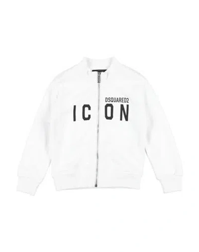 Dsquared2 Toddler Boy Sweatshirt White Size 3 Cotton, Elastane In White