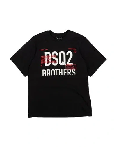 Dsquared2 Babies'  Toddler Boy T-shirt Black Size 4 Cotton