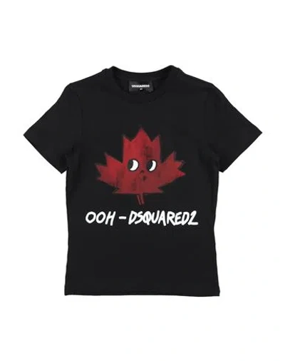 Dsquared2 Babies'  Toddler Boy T-shirt Black Size 6 Cotton In Multi