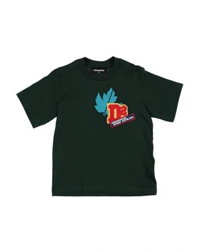 Dsquared2 Babies'  Toddler Boy T-shirt Dark Green Size 6 Cotton, Polyester, Acrylic