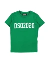 Dsquared2 Toddler Boy T-shirt Green Size 6 Cotton In Green