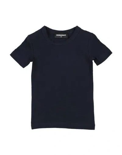 Dsquared2 Toddler Boy T-shirt Midnight Blue Size 4 Cotton, Elastane In Blue