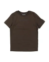 Dsquared2 Babies'  Toddler Boy T-shirt Military Green Size 6 Cotton In Black