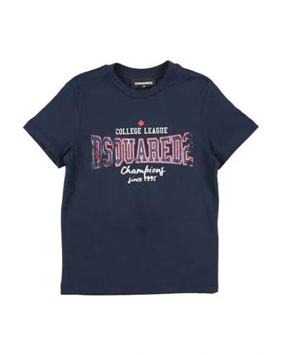 Dsquared2 Babies'  Toddler Boy T-shirt Navy Size 6 Cotton