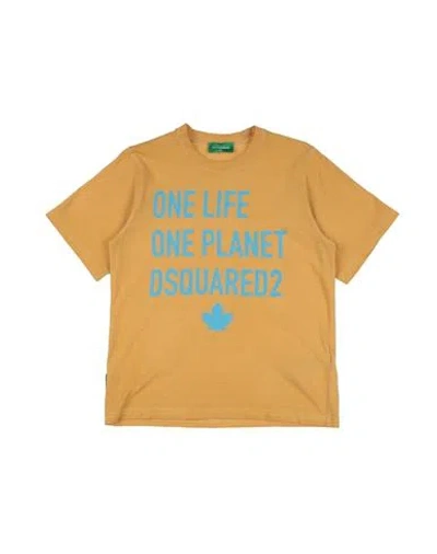 Dsquared2 Babies'  Toddler Boy T-shirt Ocher Size 4 Cotton In Yellow