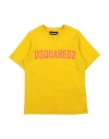 Dsquared2 Babies'  Toddler Boy T-shirt Ocher Size 6 Cotton In Yellow