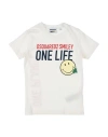 DSQUARED2 DSQUARED2 TODDLER BOY T-SHIRT OFF WHITE SIZE 6 COTTON