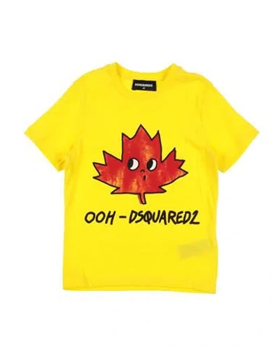 Dsquared2 Babies'  Toddler Boy T-shirt Yellow Size 6 Cotton In Multi