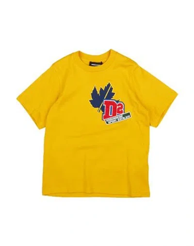 Dsquared2 Babies'  Toddler Boy T-shirt Yellow Size 6 Cotton, Polyester, Acrylic