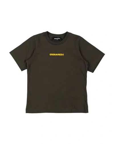 Dsquared2 Babies'  Toddler Boy T-shirt Dark Green Size 6 Cotton In Brown