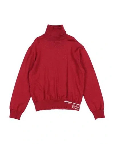 Dsquared2 Babies'  Toddler Boy Turtleneck Brick Size 6 Wool, Acrylic In Red