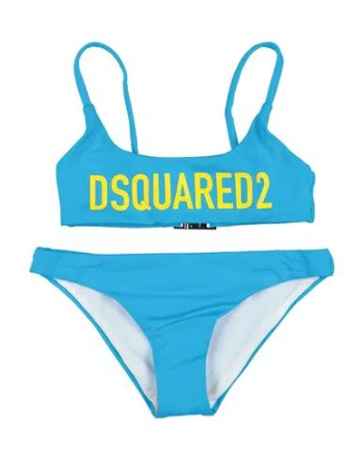 Dsquared2 Babies'  Toddler Girl Bikini Azure Size 6 Nylon, Elastane In Blue