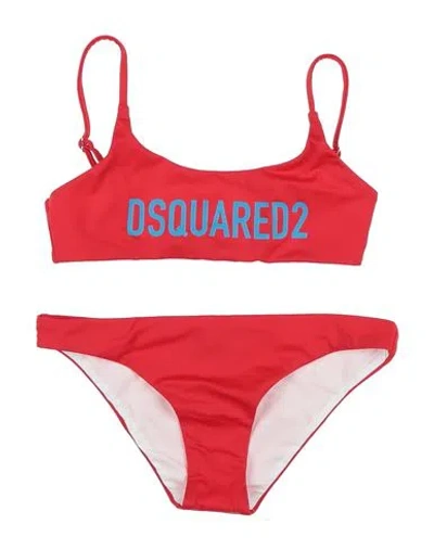Dsquared2 Babies'  Toddler Girl Bikini Red Size 6 Nylon, Elastane
