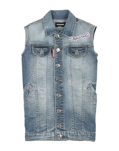Dsquared2 Babies'  Toddler Girl Denim Outerwear Blue Size 6 Cotton, Polyester, Elastane