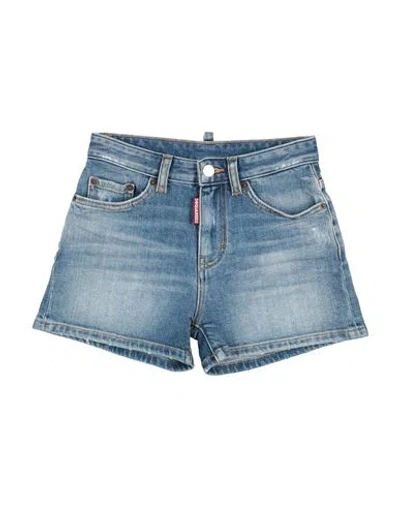 Dsquared2 Babies'  Toddler Girl Denim Shorts Blue Size 6 Cotton, Elastane