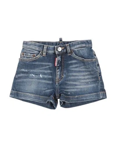 Dsquared2 Babies'  Toddler Girl Denim Shorts Blue Size 6 Cotton, Elastomultiester, Elastane