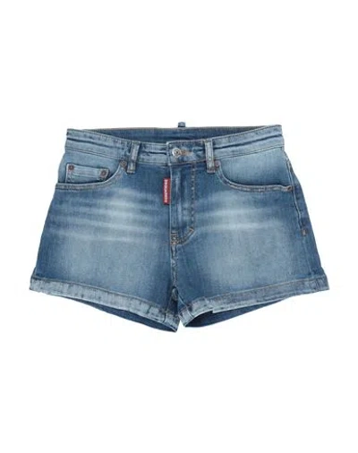 Dsquared2 Babies'  Toddler Girl Denim Shorts Blue Size 6 Cotton, Polyester, Elastane