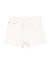 Dsquared2 Toddler Girl Denim Shorts White Size 6 Cotton, Elastane In White