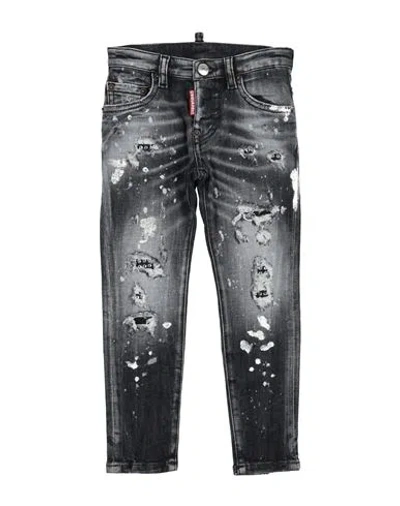 Dsquared2 Babies'  Toddler Girl Jeans Black Size 6 Cotton, Elastomultiester, Elastane
