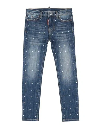 Dsquared2 Babies'  Toddler Girl Jeans Blue Size 6 Cotton, Elastane, Acrylic