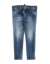 Dsquared2 Toddler Girl Jeans Blue Size 6 Cotton, Elastane, Bovine Leather In Blue