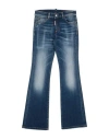 Dsquared2 Toddler Girl Jeans Blue Size 6 Cotton, Elastane, Cow Leather