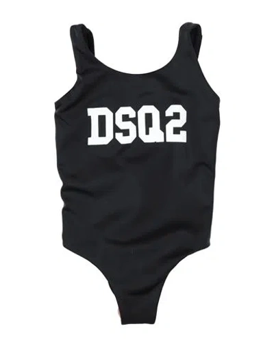 Dsquared2 Babies'  Toddler Girl One-piece Swimsuit Black Size 4 Nylon, Elastane