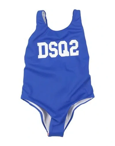 Dsquared2 Babies'  Toddler Girl One-piece Swimsuit Blue Size 6 Nylon, Elastane In Black