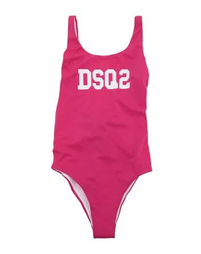Dsquared2 Babies'  Toddler Girl One-piece Swimsuit Fuchsia Size 6 Nylon, Elastane In Pink