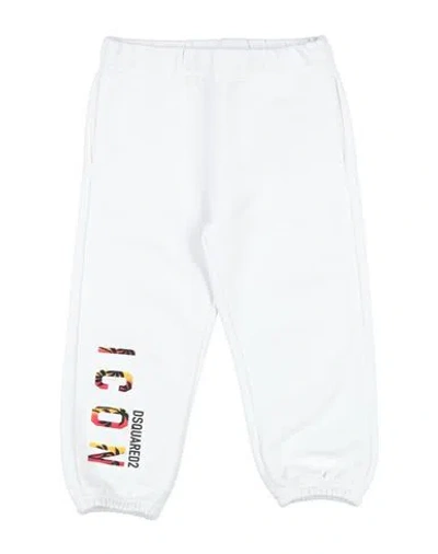 Dsquared2 Babies'  Toddler Girl Pants White Size 3 Cotton In Red