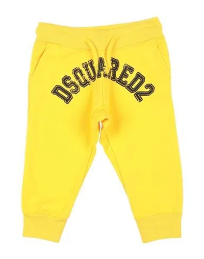 Dsquared2 Babies'  Toddler Girl Pants Yellow Size 6 Cotton