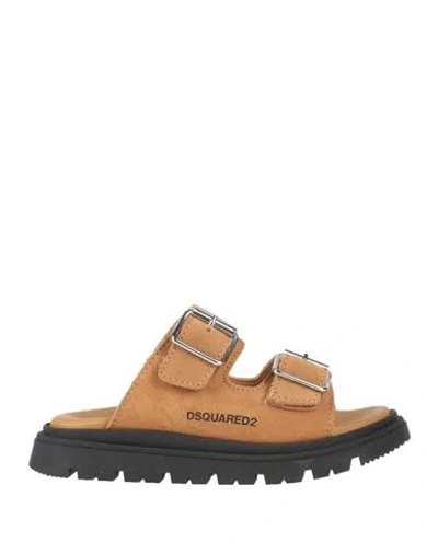 Dsquared2 Babies'  Toddler Girl Sandals Camel Size 10c Leather In Brown