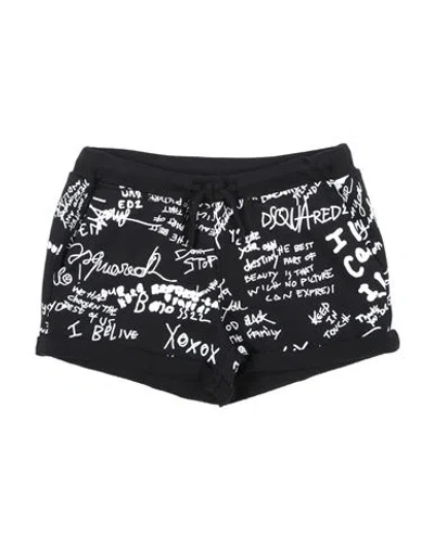 Dsquared2 Babies'  Toddler Girl Shorts & Bermuda Shorts Black Size 6 Cotton