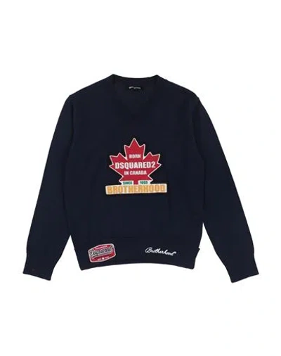 Dsquared2 Babies'  Toddler Girl Sweater Navy Size 4 Cotton, Wool In Blue