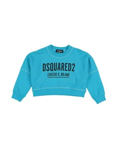 Dsquared2 Babies'  Toddler Girl Sweatshirt Azure Size 6 Cotton In Blue