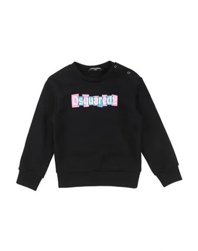 Dsquared2 Babies'  Toddler Girl Sweatshirt Black Size 3 Cotton In Blue