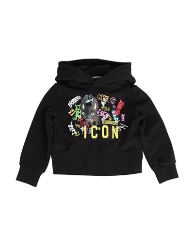 Dsquared2 Babies'  Toddler Girl Sweatshirt Black Size 6 Cotton