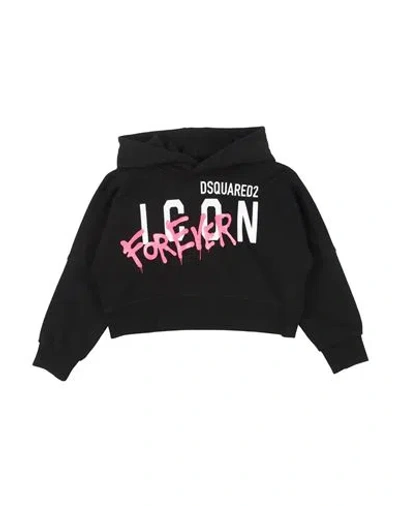 Dsquared2 Babies'  Toddler Girl Sweatshirt Black Size 6 Cotton