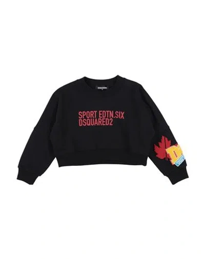 Dsquared2 Babies'  Toddler Girl Sweatshirt Black Size 6 Cotton