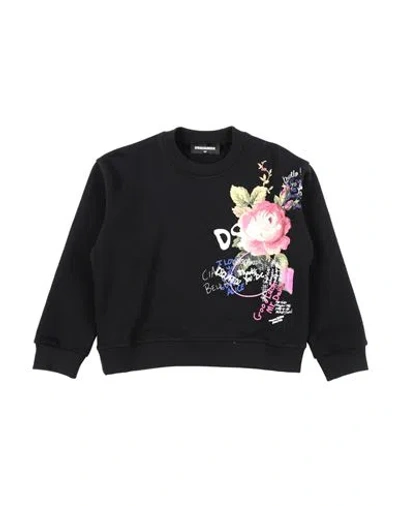 Dsquared2 Babies'  Toddler Girl Sweatshirt Black Size 6 Cotton