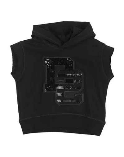 Dsquared2 Babies'  Toddler Girl Sweatshirt Black Size 6 Cotton, Elastane