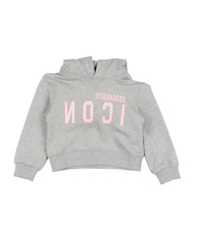 Dsquared2 Babies'  Toddler Girl Sweatshirt Grey Size 4 Cotton, Elastane In Gray
