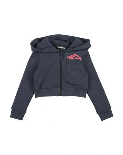 Dsquared2 Babies'  Toddler Girl Sweatshirt Navy Size 6 Cotton In Blue