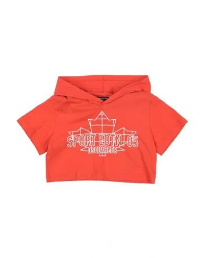 Dsquared2 Babies'  Toddler Girl Sweatshirt Orange Size 6 Cotton, Elastane