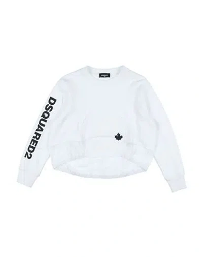Dsquared2 Babies'  Toddler Girl Sweatshirt White Size 6 Cotton, Polyester