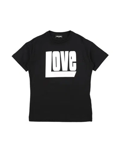 Dsquared2 Toddler Girl T-shirt Black Size 6 Cotton In Black