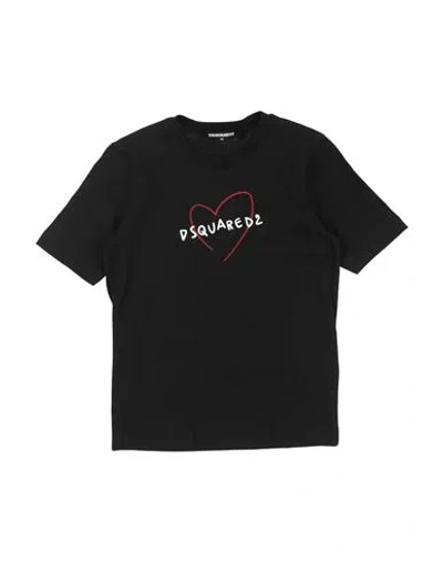 Dsquared2 Babies'  Toddler Girl T-shirt Black Size 6 Cotton In Blue