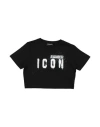Dsquared2 Toddler Girl T-shirt Black Size 6 Cotton In Black