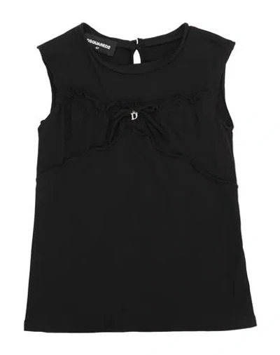 Dsquared2 Babies'  Toddler Girl T-shirt Black Size 6 Cotton